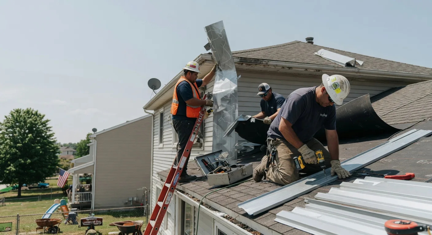 Storm Damage Metal Roof Repair in Lansford, PA